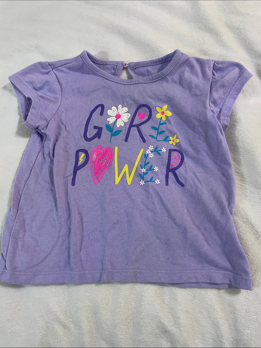 ❤️Buffalo David Bitton Lavender Kids Tee with Colorful Girl Power Graphic
